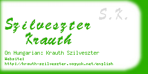 szilveszter krauth business card